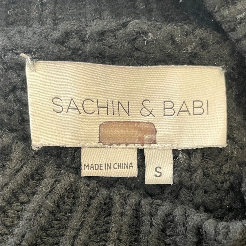 Sachin + Babi Black and White Turtleneck Sweater - Picture 4 of 12